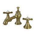 Kingston Brass KC7063BEX Essex 8" Widespread Bathroom Faucet, Antique Brass KC7063BEX